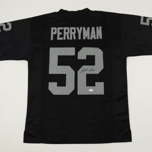 Denzel Perryman Signed Custom Las Vegas  Raiders Autographed Jersey JSA